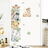 Cute Jungle Animals Door Stickers